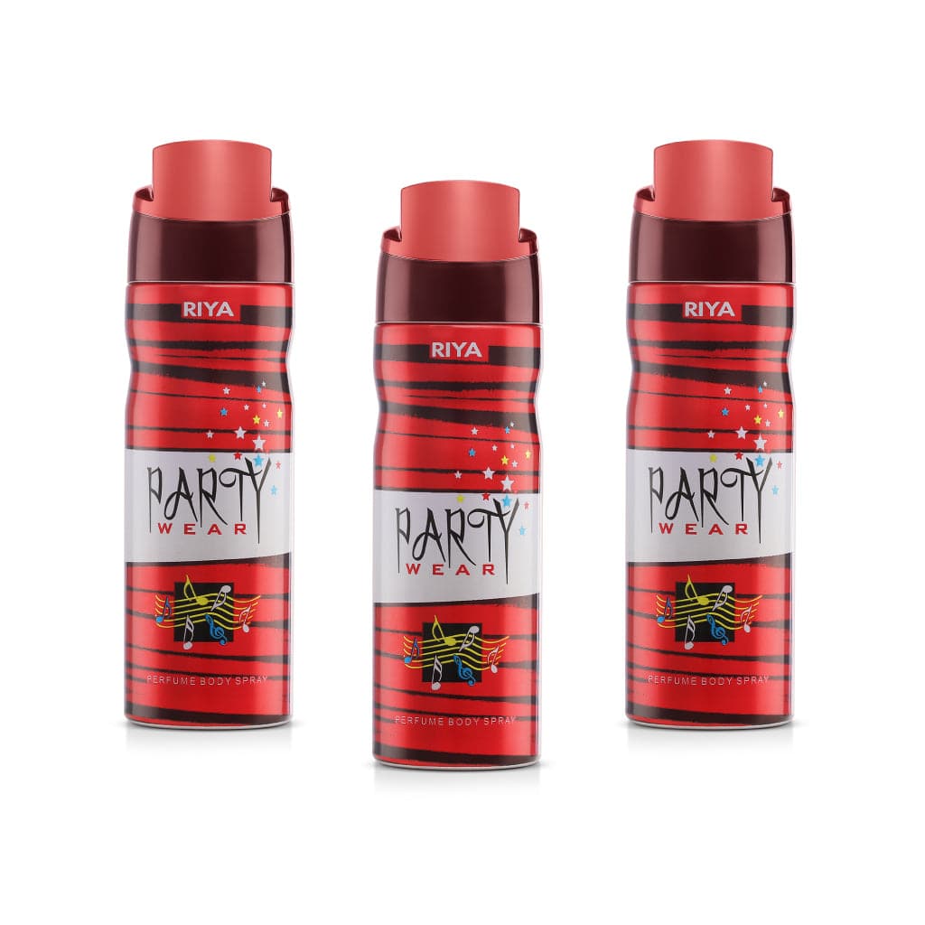 Riya Party Wear Unisex Body Spray Deodorant Pack Of 3 200 Ml Each