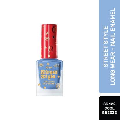 Street Style Long Wear, Quick Drying, Glossy Finish, 7-Free Formula, Nail Enamel, 100% Vegan &amp; Cruelty Free Combo Pack of 6