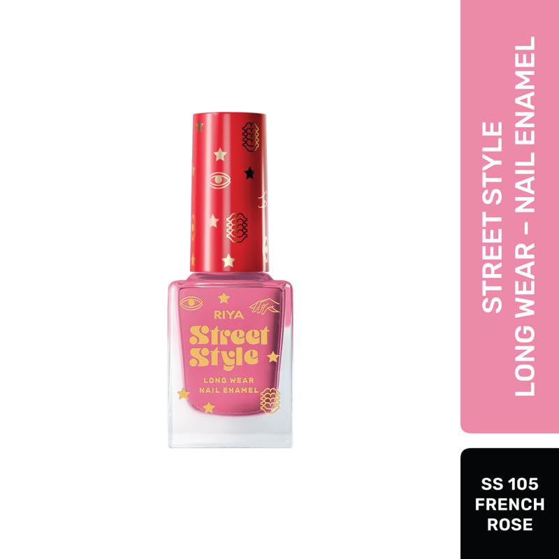 Street Style Long Wear, Quick Drying, Glossy Finish, 7-Free Formula, Nail Enamel, 100% Vegan &amp; Cruelty Free Combo Pack of 6