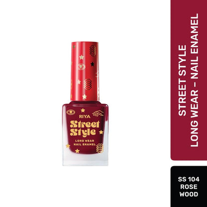 Street Style Long Wear, Quick Drying, Glossy Finish, 7-Free Formula, Nail Enamel, 100% Vegan &amp; Cruelty Free Combo Pack of 6