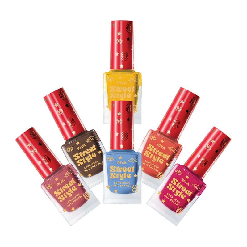 Street Style Nail Enamel Combo Pack of 6 - Riya Lifestyle