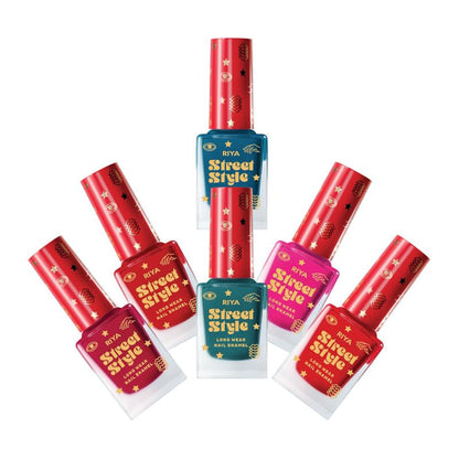 Street Style Glossy Finish Nail Enamel Combo Pack of 6 - Riya Lifestyle