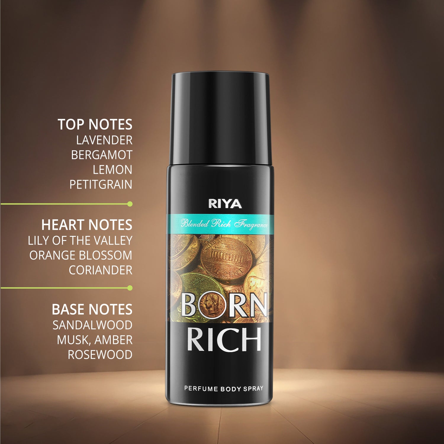 Born Rich Body Spray Deodorant &amp; Eau De Parfum Gift Set For Men &amp; Women (100ml EDP ,150ml Deo)