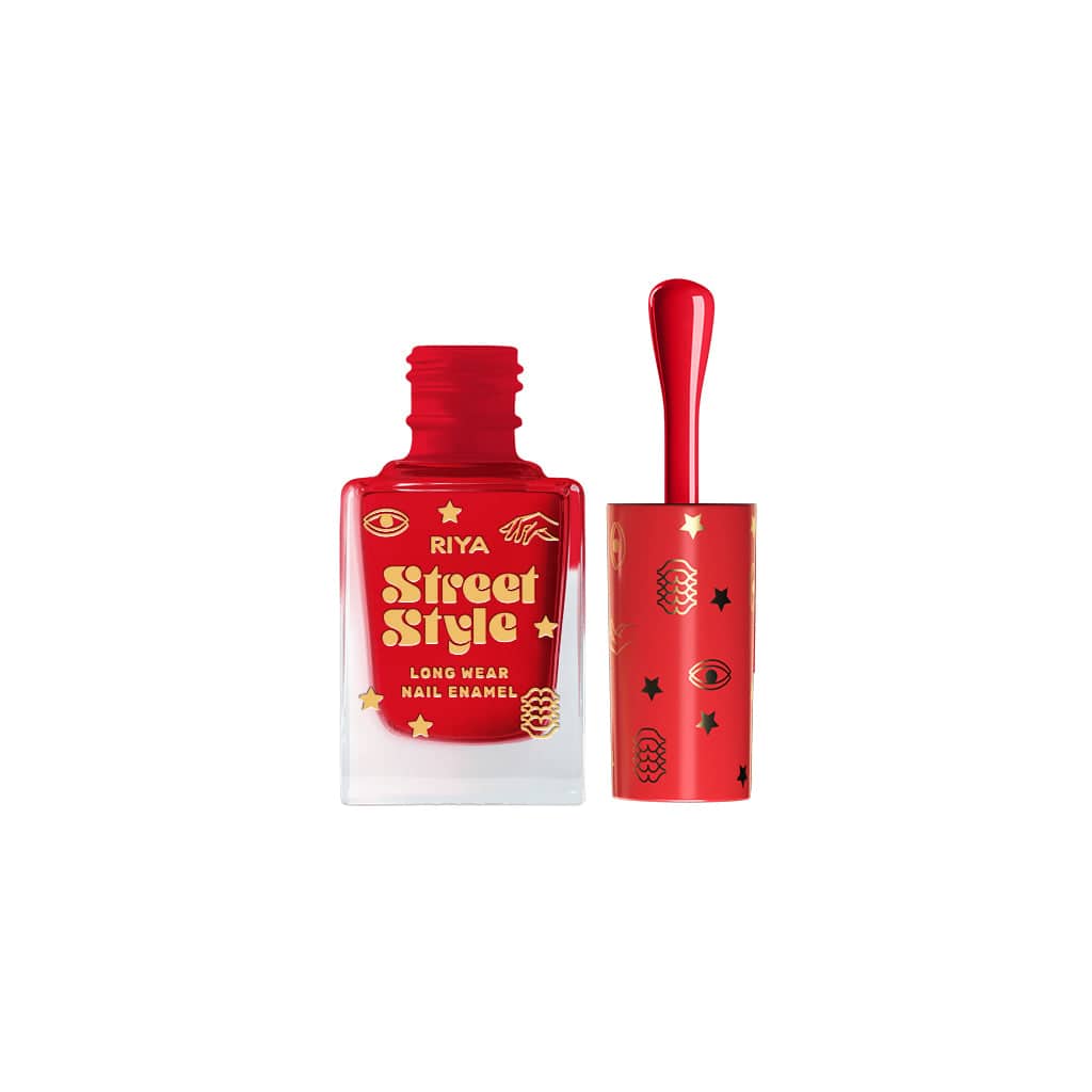 Street Style Long Wear, Quick Drying, Glossy Finish, 7-Free Formula, Nail Enamel, 100% Vegan &amp; Cruelty Free, Shade SS 110, Red Rose,12 ML