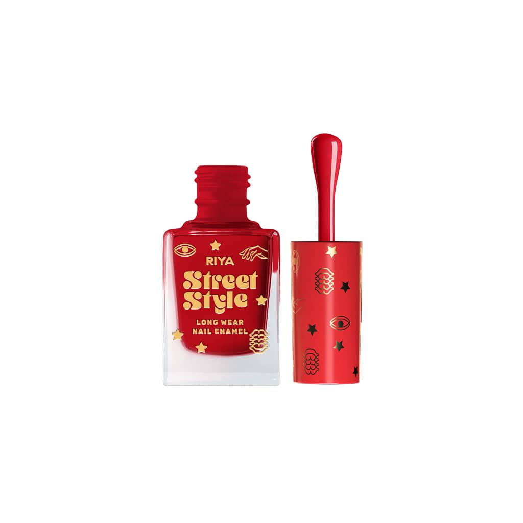 Street Style Long Wear, Quick Drying, Glossy Finish, 7-Free Formula, Nail Enamel, 100% Vegan &amp; Cruelty Free, Shade SS 111, Ruby Red,12 ML