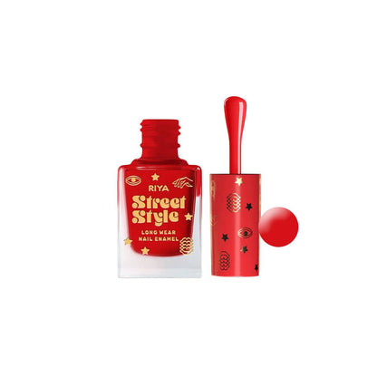 Street Style Long Wear, Quick Drying, Glossy Finish, 7-Free Formula, Nail Enamel, 100% Vegan &amp; Cruelty Free, Shade SS 115, Red Wood,12 ML