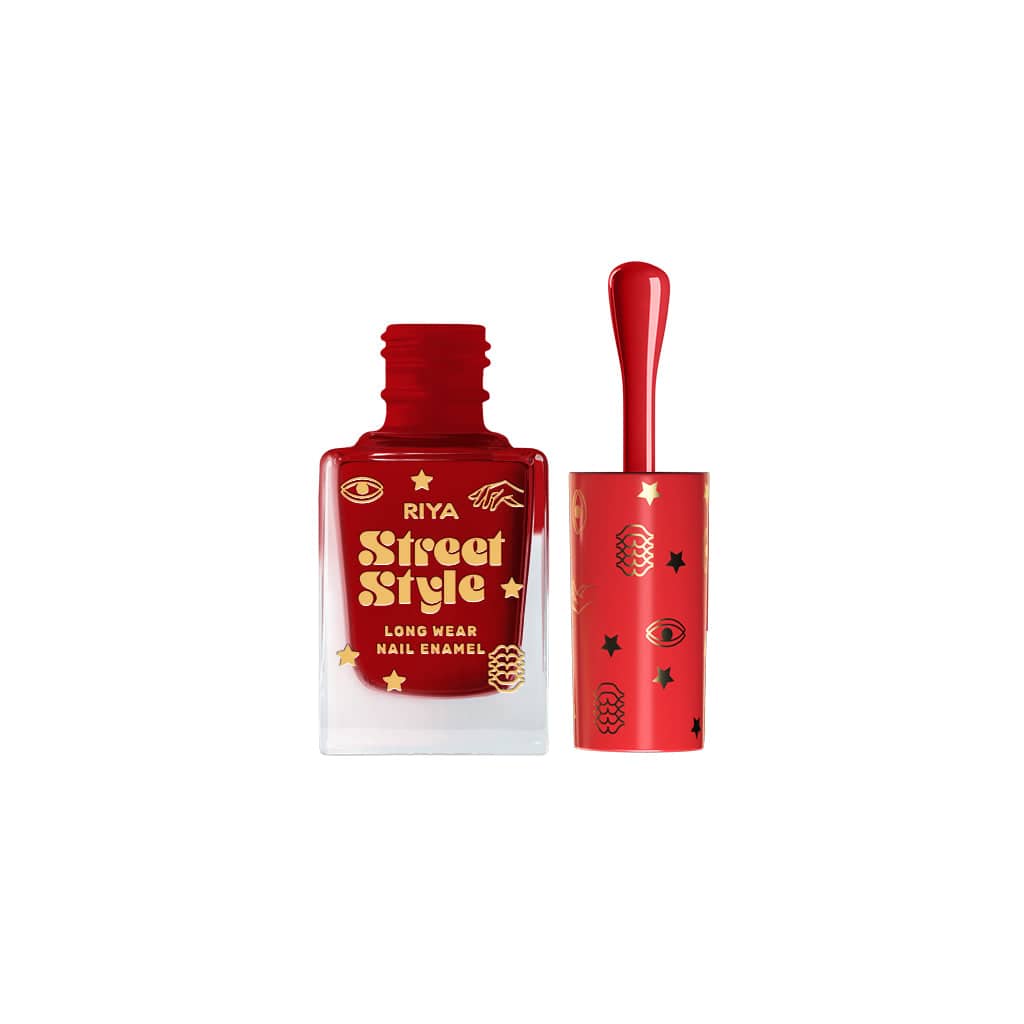 Street Style Long Wear, Quick Drying, Glossy Finish, 7-Free Formula, Nail Enamel, 100% Vegan &amp; Cruelty Free, Shade SS 103, Cherry Red, 12 ML