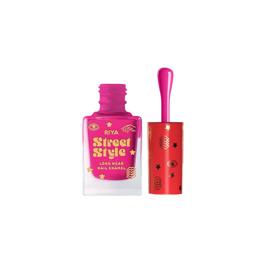 Street Style Long Wear, Quick Drying, Glossy Finish, 7-Free Formula, Nail Enamel, 100% Vegan &amp; Cruelty Free, Shade SS 107, Peachy Drama,12 ML