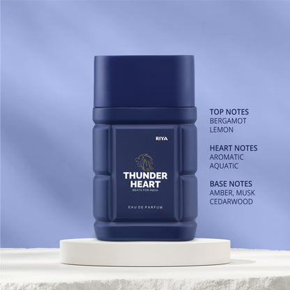 THUNDERHEART BEATS FOR INDIA (Blue, White), Perfume for Men &amp; Women (100 ml each), Unisex Eau De Parfum with Long Lasting Fragrance , Aquatic &amp; Amber Notes | Pack of 2