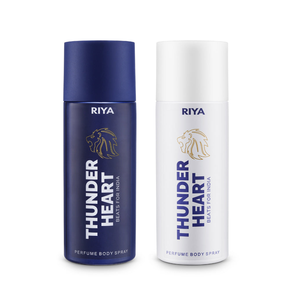 Thunder Heart Beats for India Blue &amp; White Deodorant Body Spray - Riya Lifestyle