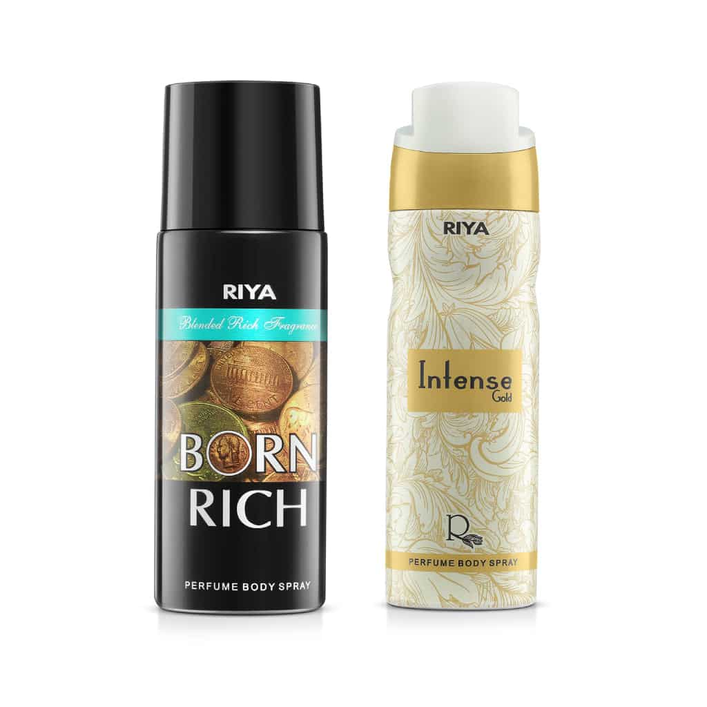 Born Rich Intense Gold Pack of 2 Men Deodorants - Riya Lifestyle