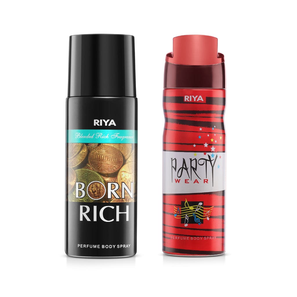 Born Rich &amp; Party Wear Pack of 2 Deodorants - Riya Lifestyle