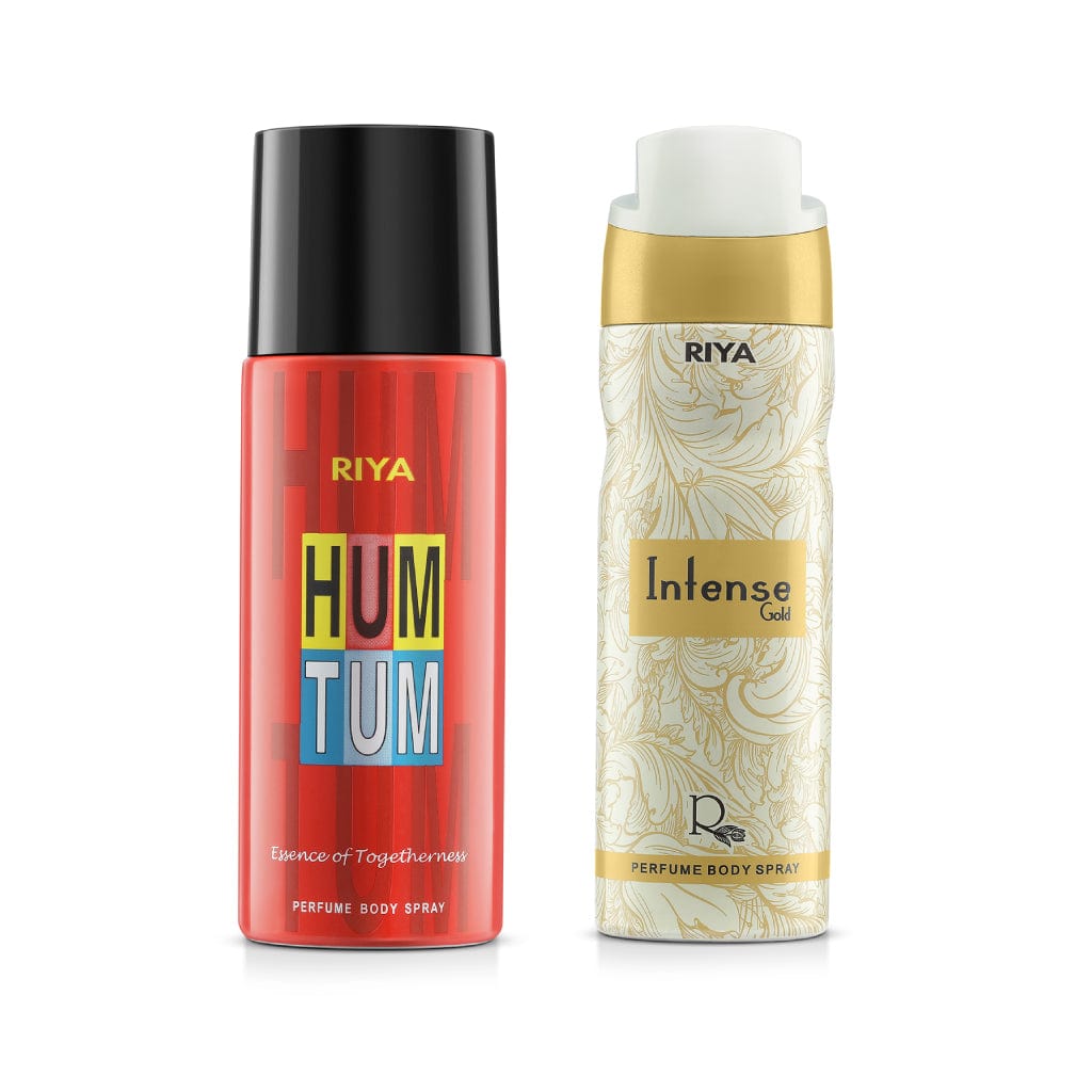 Riya Hum Tum And Intense Gold Body Spray Deodorant For Unisex Pack Of