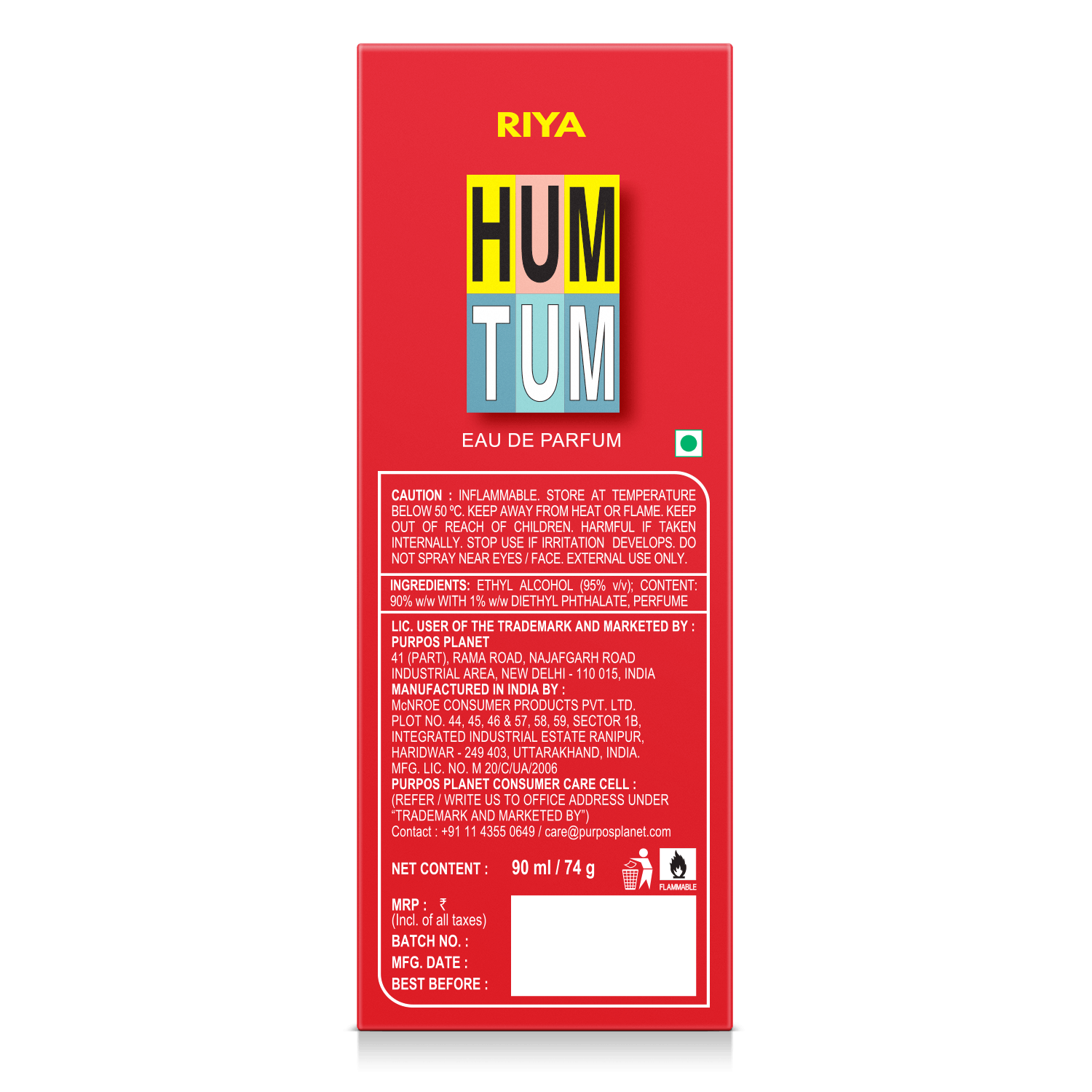 Hum Tum | Unisex Perfume | 100 ml Eau De Parfum