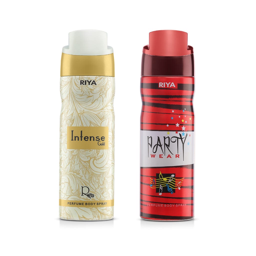 Intense Gold &amp; Party Wear Pack of 2 Unisex Deodorants - Riya Lifestyle